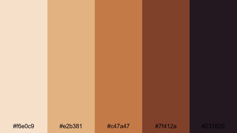 ember campfire night desert color palette with hex codes