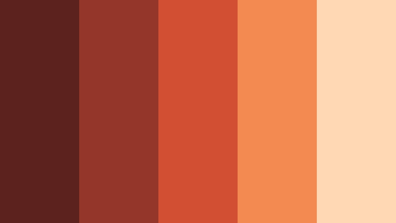 ember fade horizon burnt sienna red color palette with hex codes