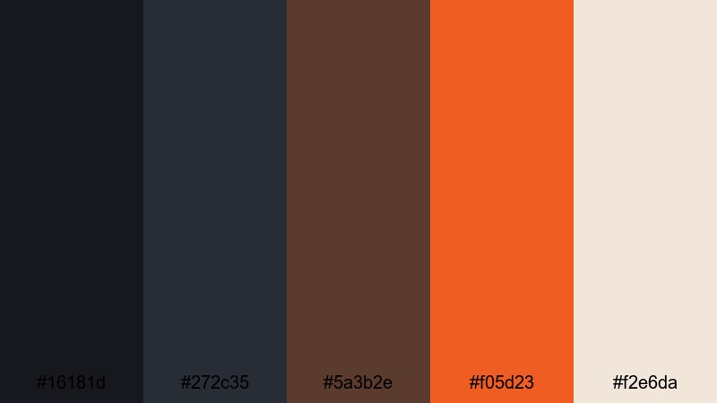ember fade horizon charcoal color palette with hex codes