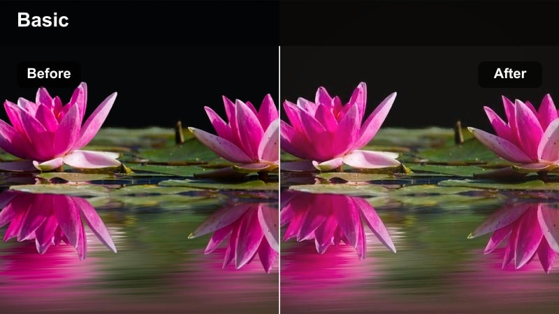 Evening city street with warm amber tones fading into neutral midtones across the frame.