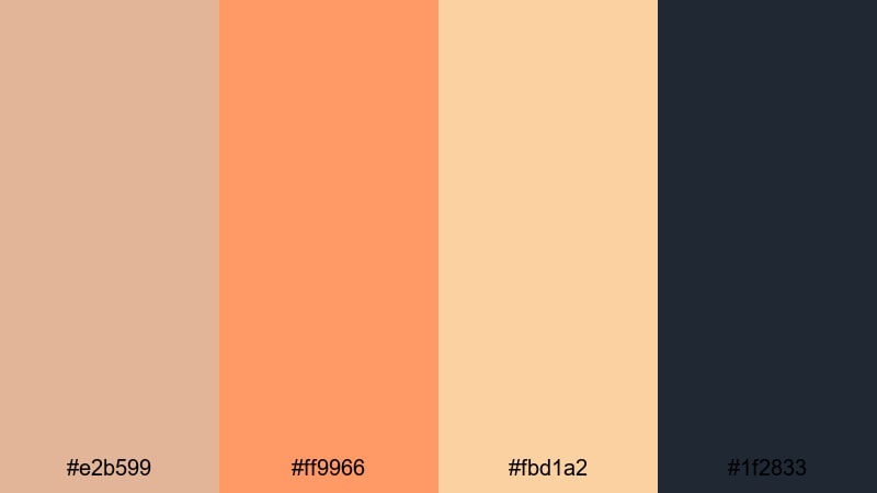 ember sky horizon desert sand color palette with hex codes