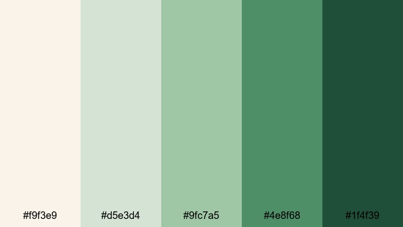 emerald ivory gala ivory color palette with hex codes