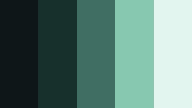 emerald mist noir mint frost color palette with hex codes
