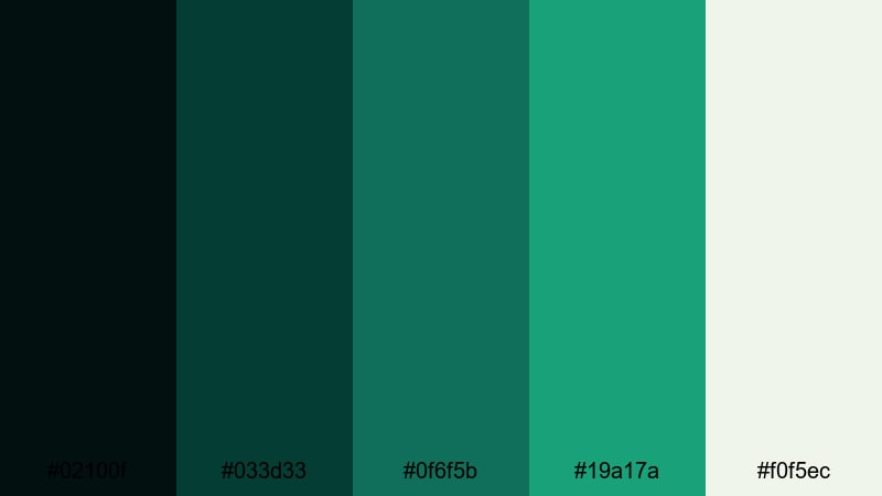 emerald opera night luxury color palette with hex codes