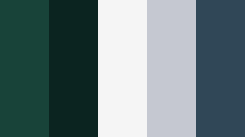emerald studio minimal deep pine green color palette with hex codes