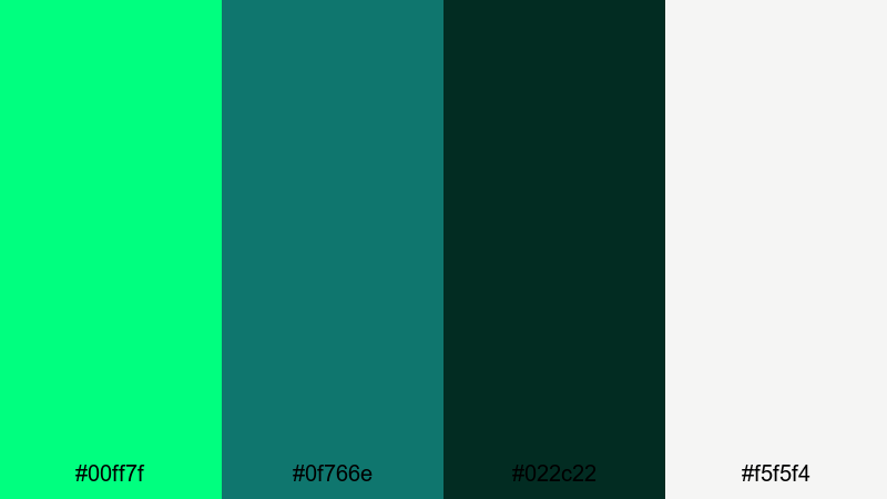 emerald title sequence spring green color palette with hex codes