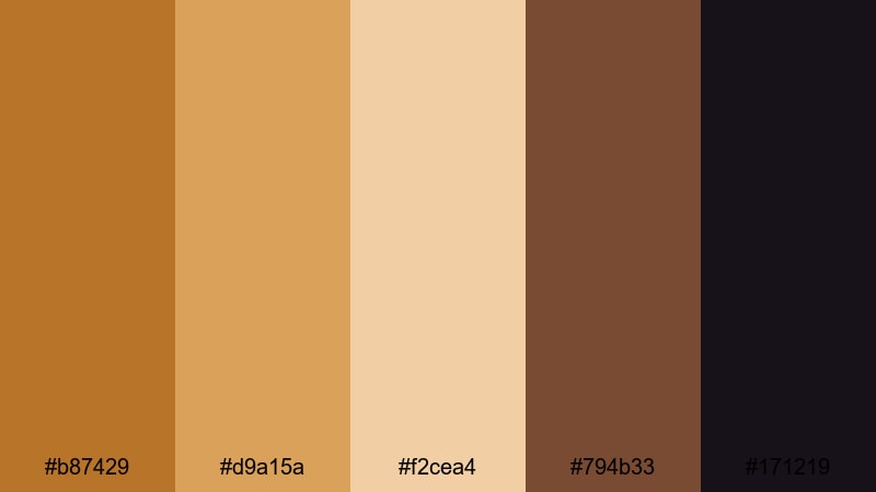 epic dust storm ochre color palette with hex codes
