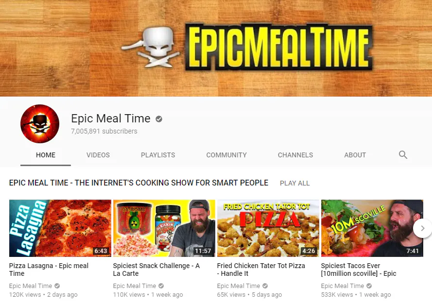 قناة Epic Meal Time