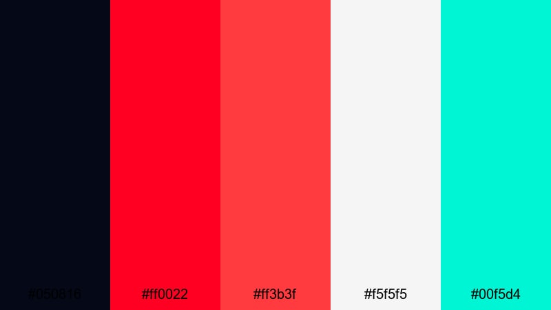 esports inferno red red color palette with hex codes