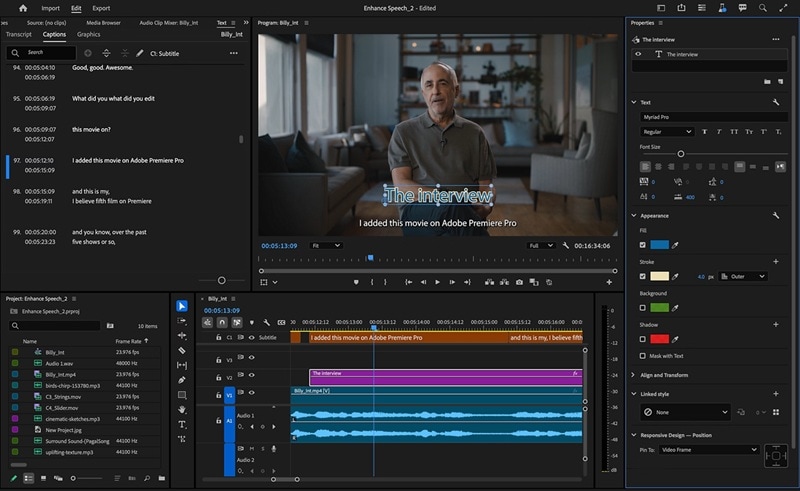adjust premiere pro workspace
