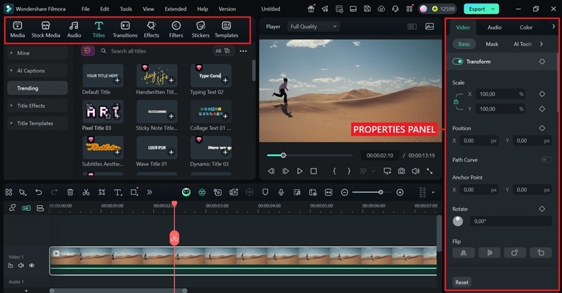 wondershare filmora easy interface