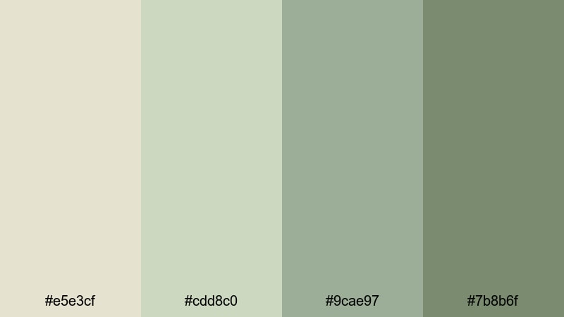 eucalyptus mist harmony khaki color palette with hex codes