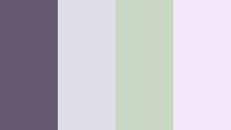 evening garden whisper smoky lilac color palette with hex codes