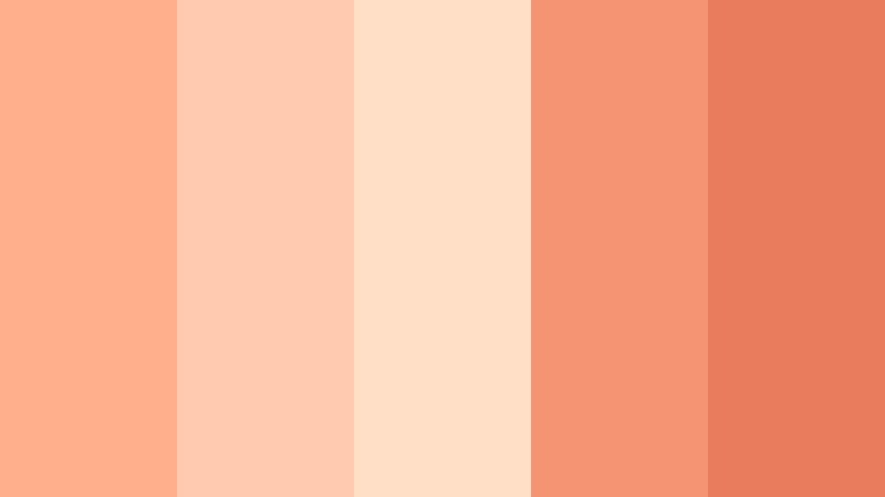 evening glow embrace sunset peach color palette with hex codes