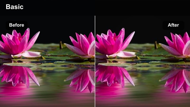 Dimly lit rustic kitchen with dishes and a warm evening glow