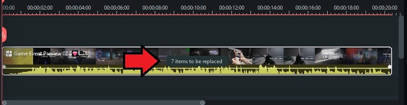 replace default footage from template