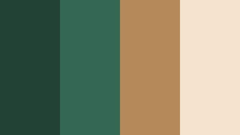 evergreen cabin glow cypress green color palette with hex codes