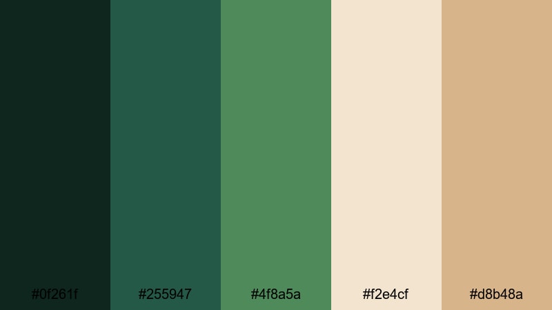 evergreen market stroll winter color palette with hex codes