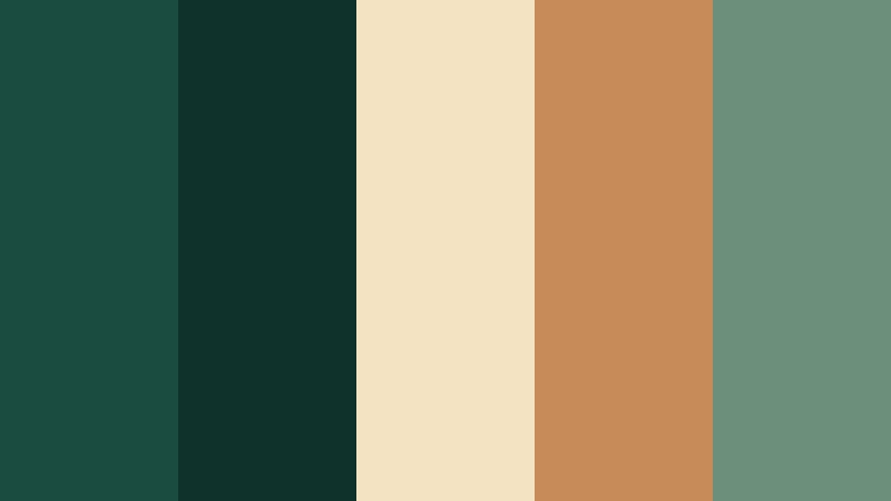 evergreen trail adventure deep pine green color palette with hex codes