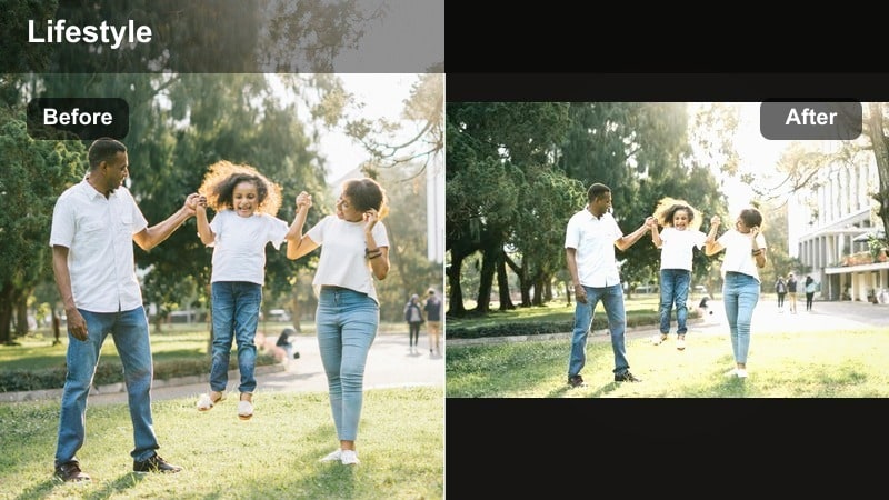 Instagram lifestyle filter with natural skin smoothing on a talking story video