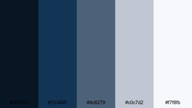 executive navy neutral professional color palette with hex codes