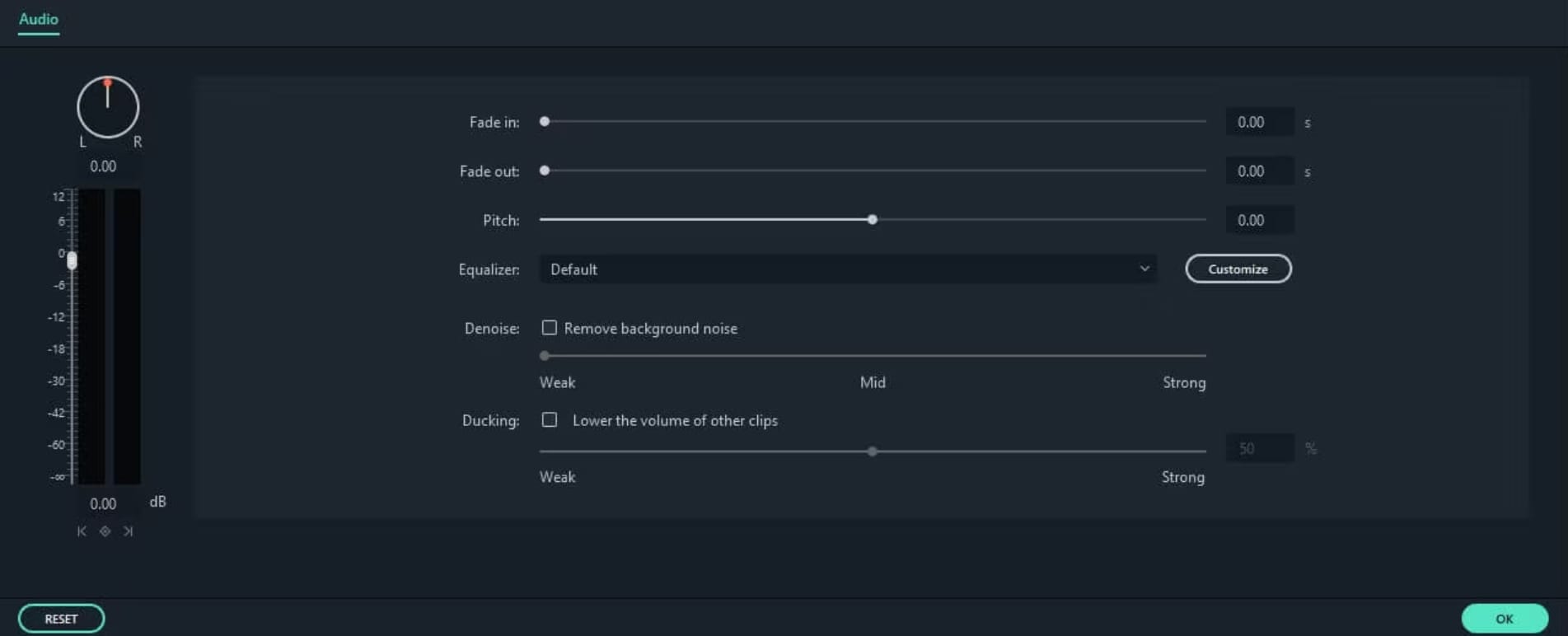 audio editor in filmora