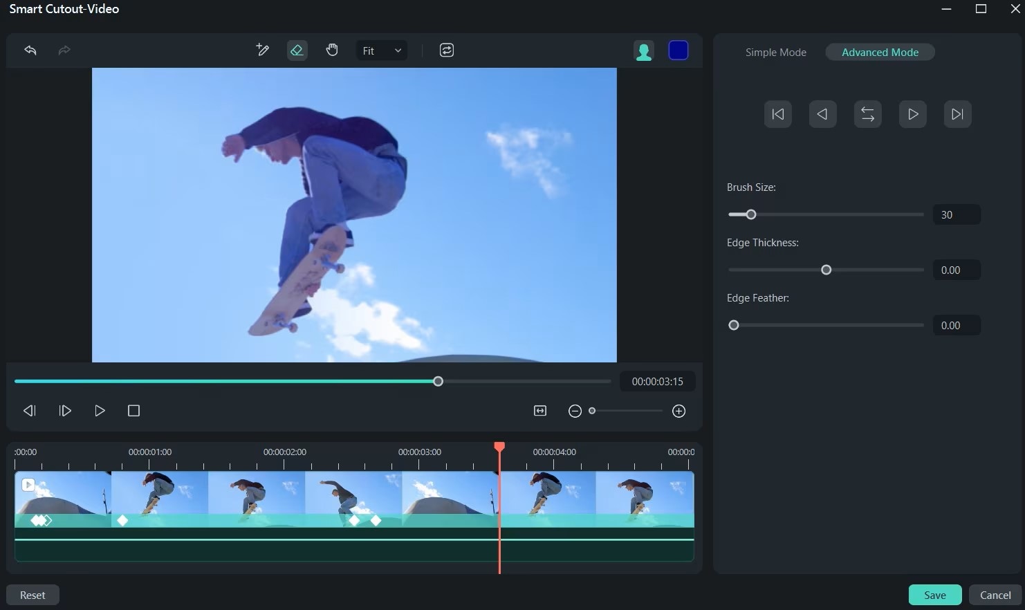 Filmora transparent background export interface