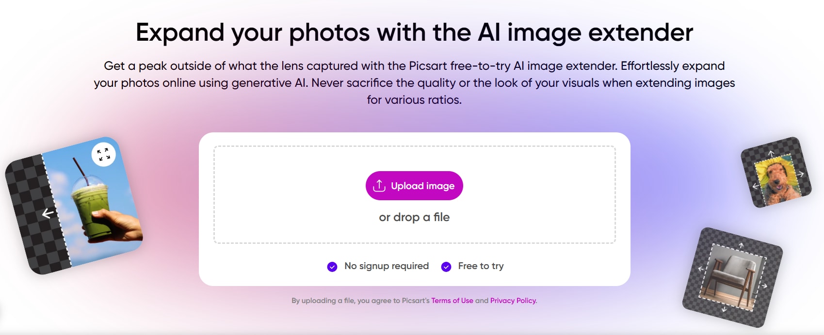 picsart ai image extender