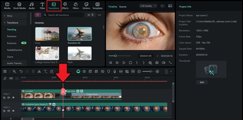 add transition for smooth effect