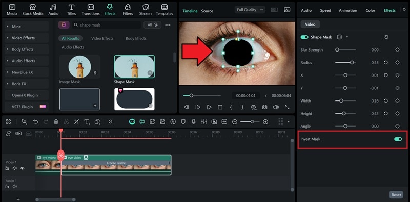 adjust the masking area