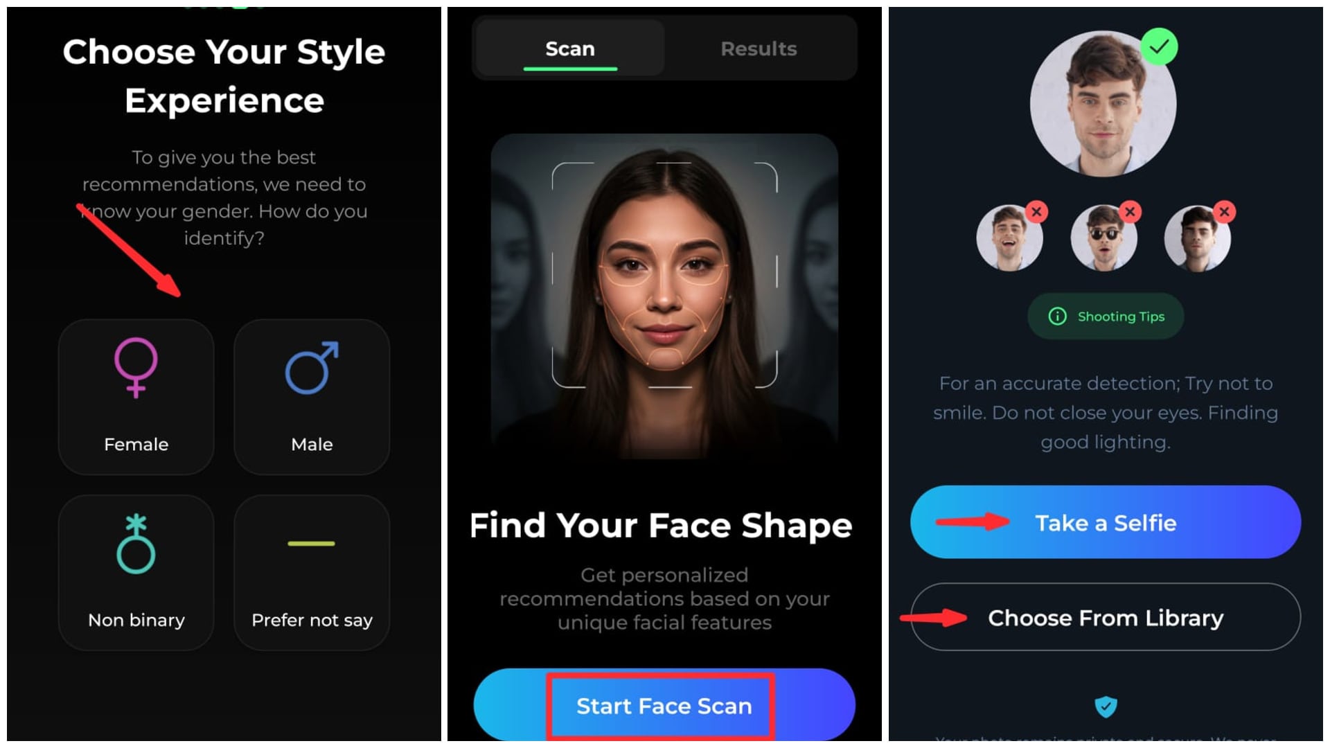 upload your photo in face detector