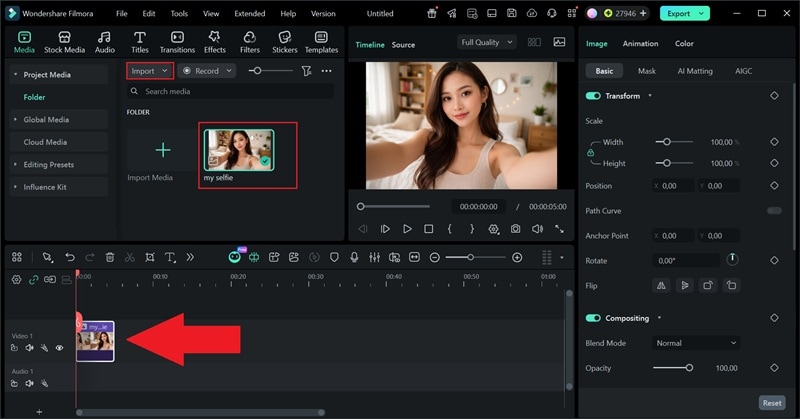 upload your photo to the timeline