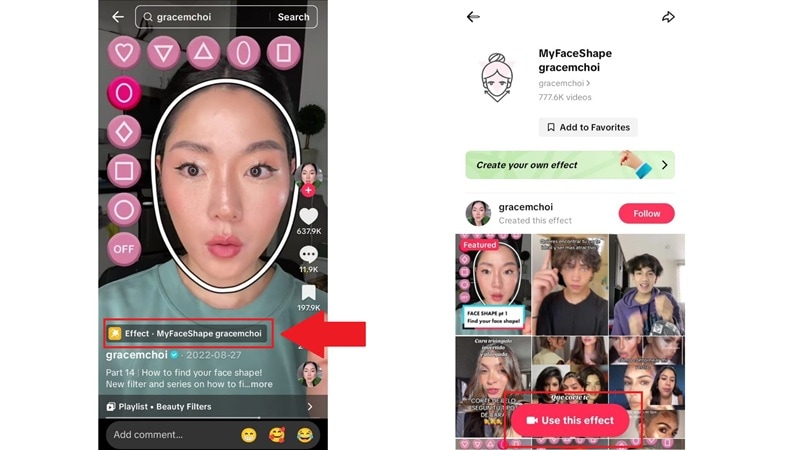 click use this effect and try