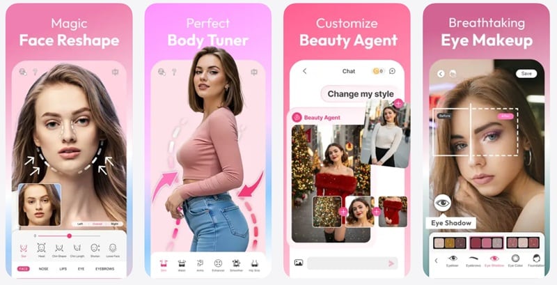 youcam face shape filter app