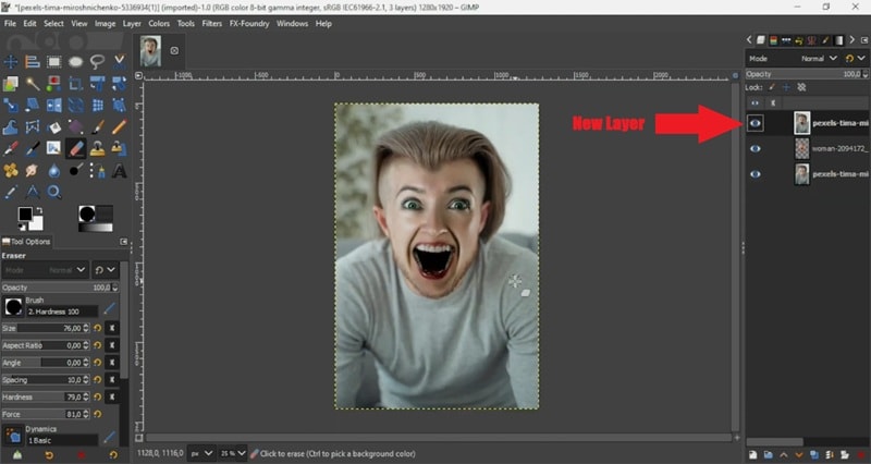 new layer after blending