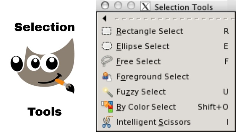 gimp selection tools