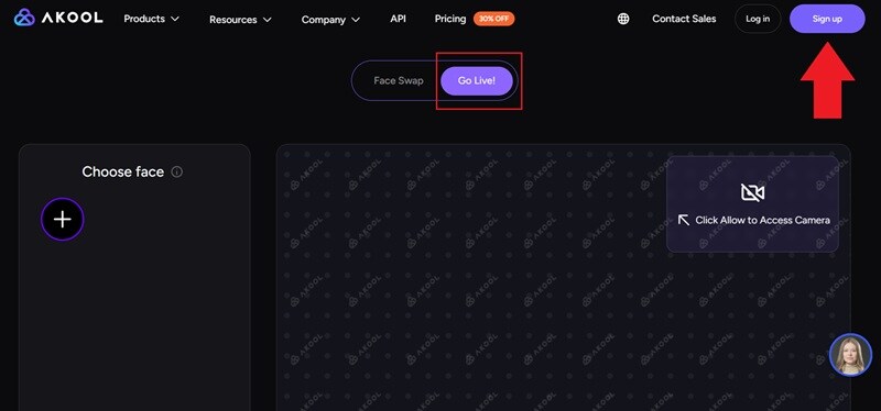 select akool go live