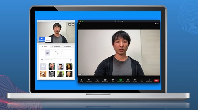 open zoom meeting and xpression camera