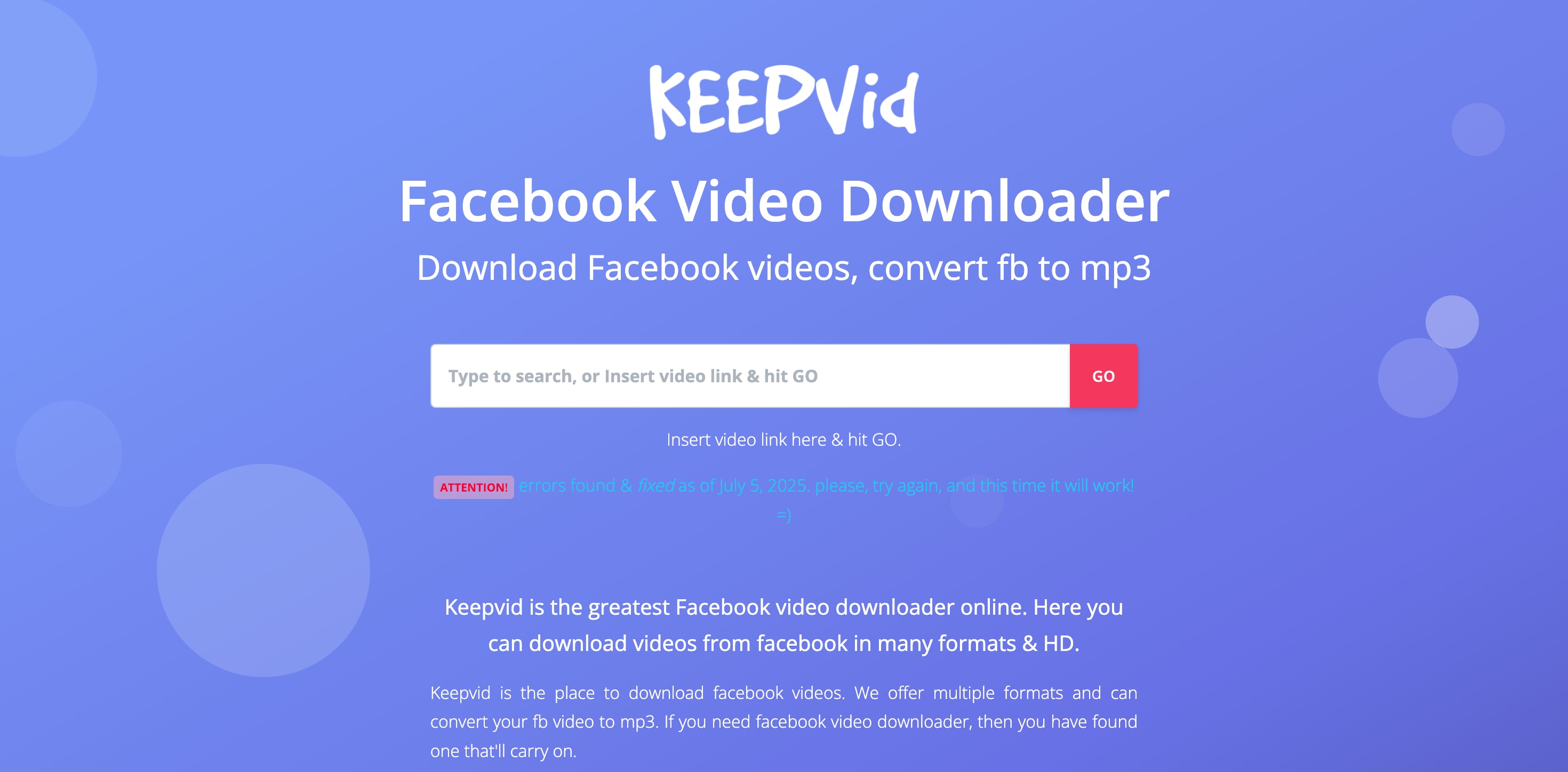 keepvid facebook to mp3 converter