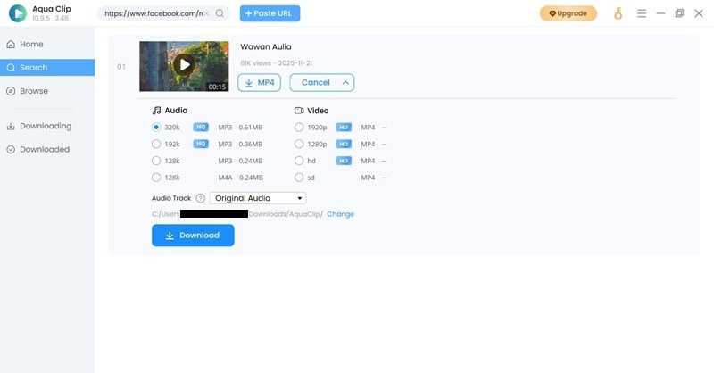acethinker facebook to mp3 converter