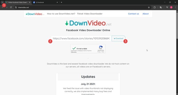 downvideo landing page
