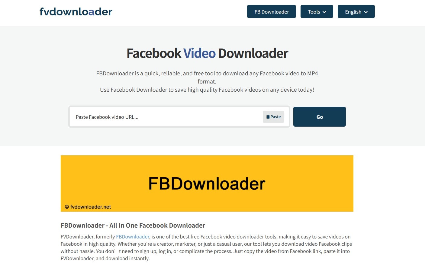 fbdownloader.net interface