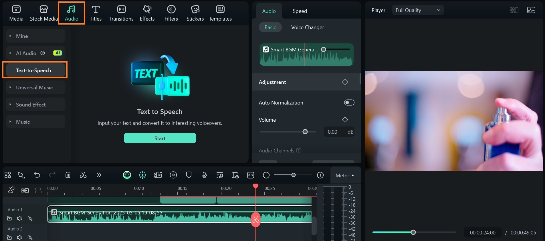 add voiceover