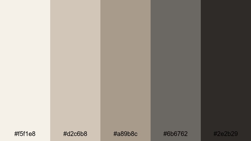 factory loft neutrals industrial color palette with hex codes