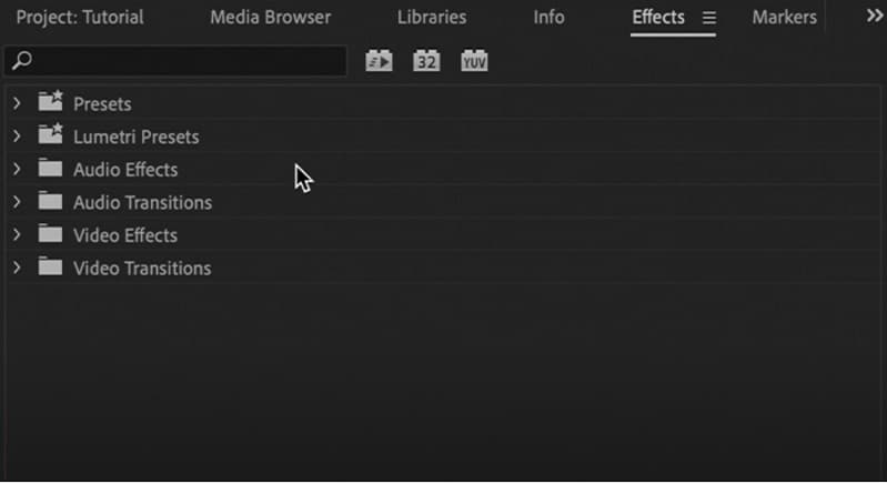access effects panel