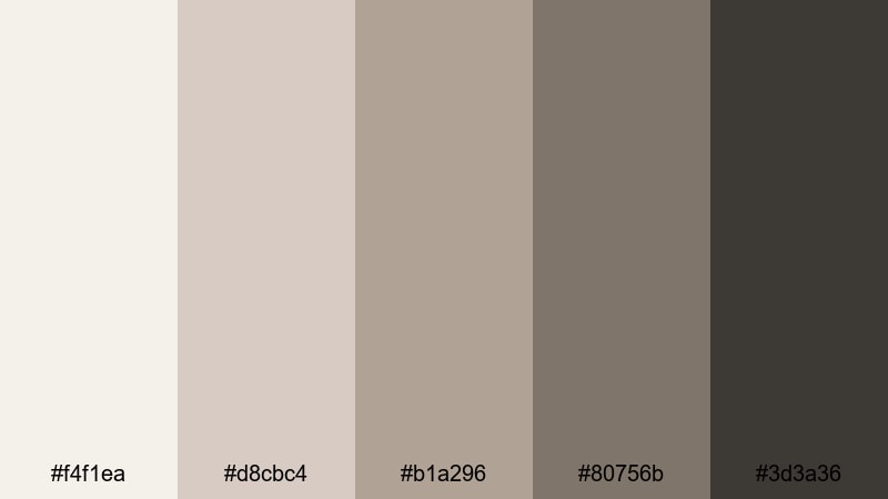 faded cinema afternoon aesthetic color palette with hex codes