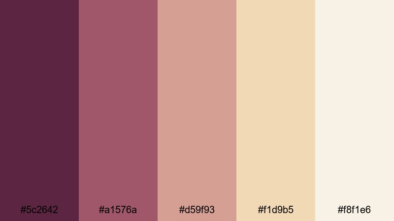 faded mosaic romance roman empire color palette with hex codes