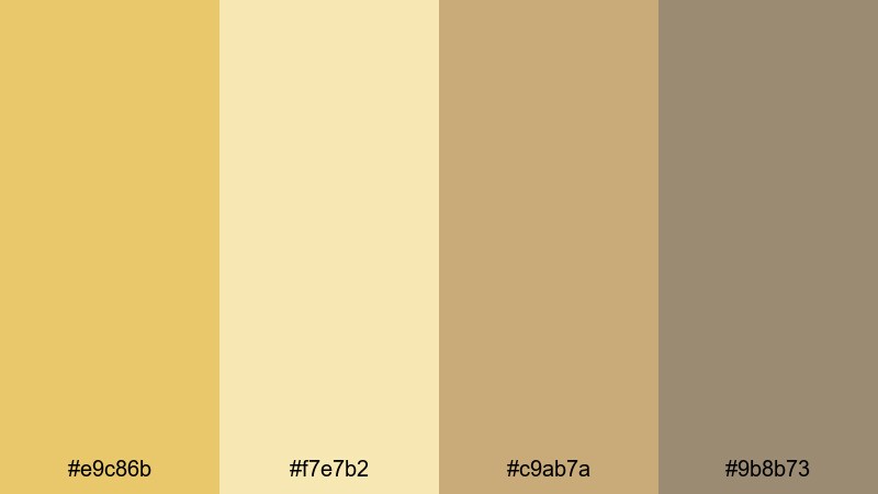 faded wheat postcard harvest gold color palette with hex codes