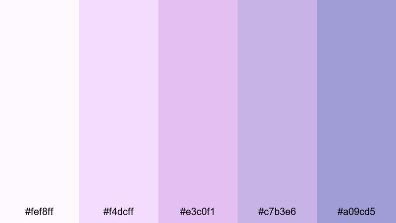 fairy lights pastel pink lavender color palette with hex codes