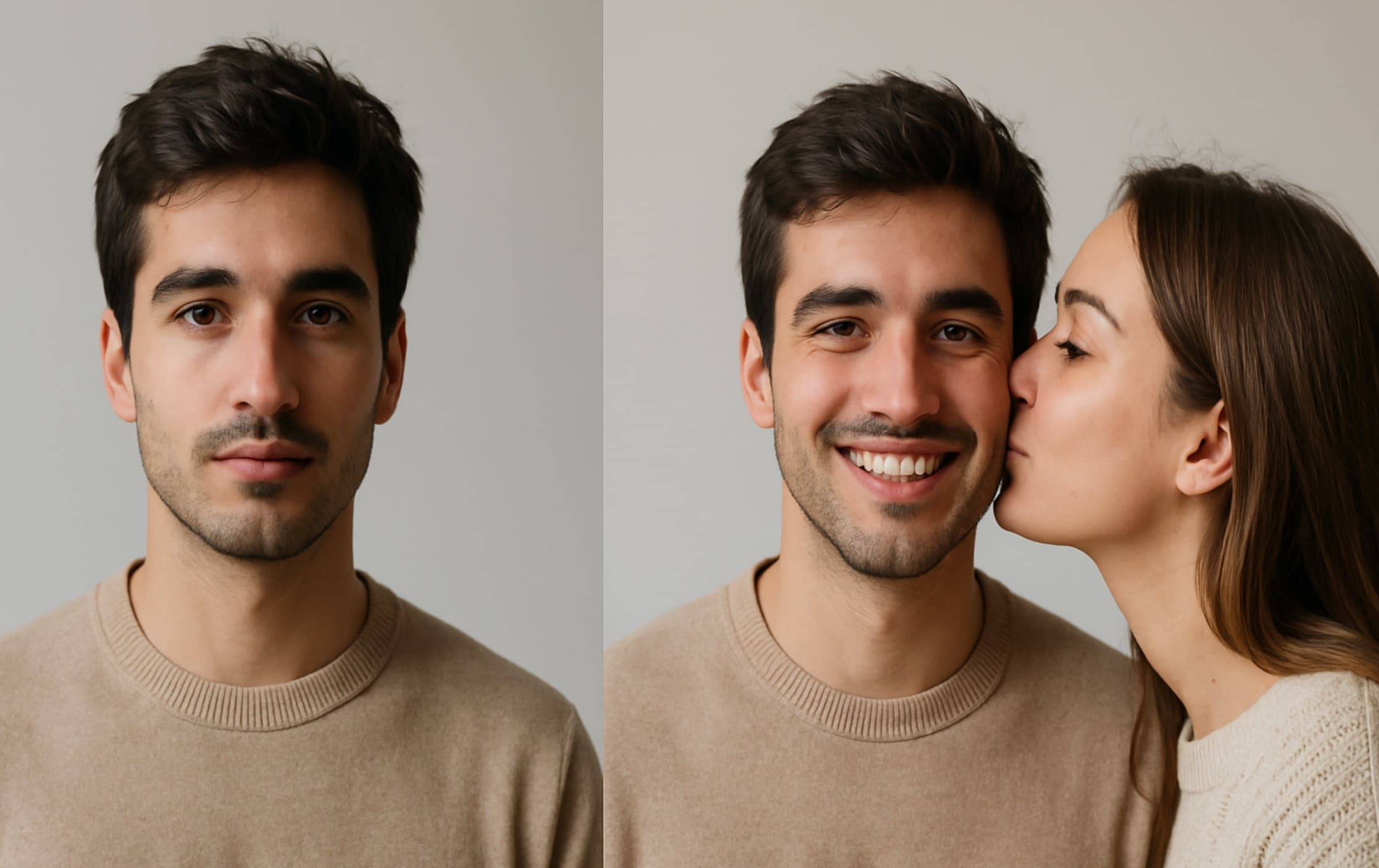 fake girlfriend kiss filter